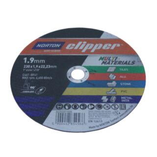 Norton Clipper Multi Purpose Cutting Disc 1.9x22x230mm