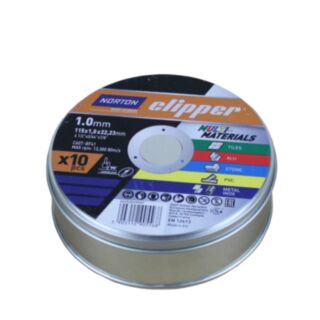 Norton Clipper Multi Purpose Cutting Disc Tin Can 1.0x22x115mm 10pk