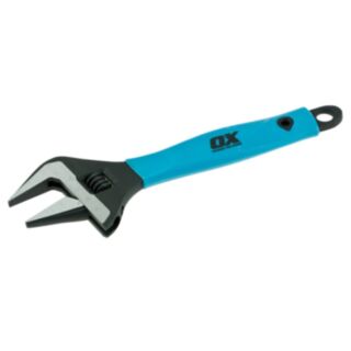 OX Pro Adjustable Wrench Extra Wide 38mm Jaw 200mm
