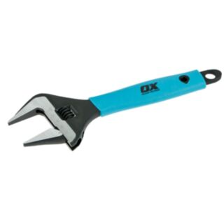OX Pro Adjustable Wrench Extra Wide 50mm Jaw 250mm