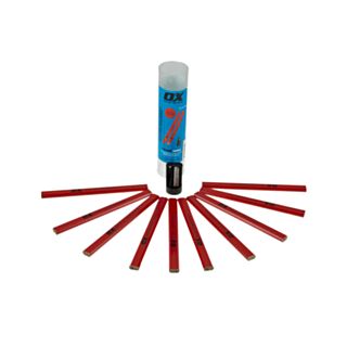 OX Trade Carpenters Pencils Medium Red 10pk