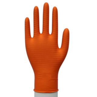 Orange Gripper Nitrile Disposable Gloves Orange XLarge 100pk