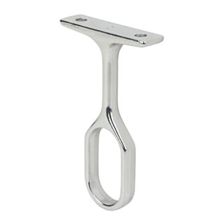 Oval Tube Centre Bracket Chrome Plated 30x15mm