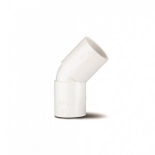 Overflow Solvent Weld 45° Knuckle Bend White uPVC 21.5mm