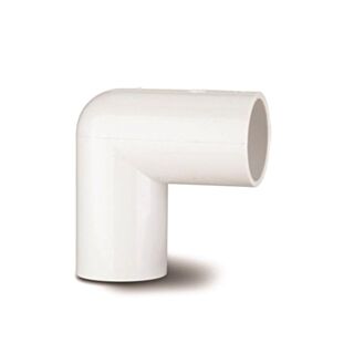Overflow Solvent Weld 90° Knuckle Bend White uPVC 21.5mm