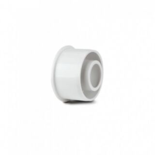 Overflow Solvent Weld Reducer From Waste 40mm To 21.5mm uPVC White