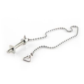 P1 Plumbing Basin Ball Chain With Metal Stay Chrome 300mm