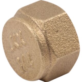 P1 Plumbing Cap Brass ¾ 2pk