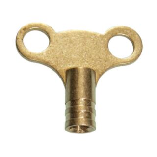 P1 Plumbing Clock Type Radiator Key Brass