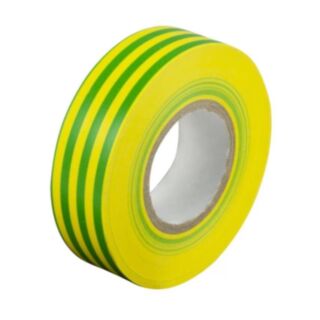 PVC Tape Green Yellow 19mm x 20mtr