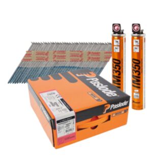 Paslode Angled Nail D-Head Smooth Hot Dip Galv 3.1x90mm 2200pk (2x Gas Cells)