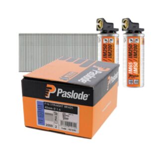 Paslode F16 Straight Brad Pack Electro Galvanized 1.6x45mm 2000pk (2x Gas Cells)