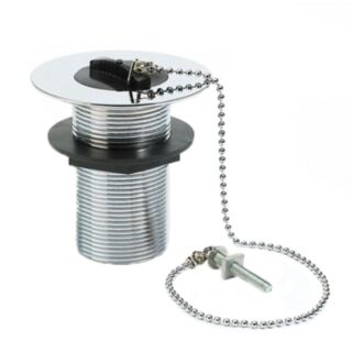 Peerless London Sink Waste Unslotted With Plug, Chain & Stay Chrome 1½