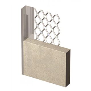 Standard Wing Plaster/Render Stop Bead Stainless Steel 13x54x3000mm