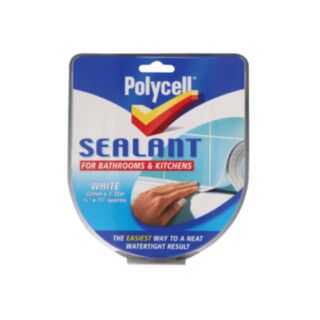 Polycell Sealant Strip Kitchen & Bathroom White 22mm x 3.35mtr