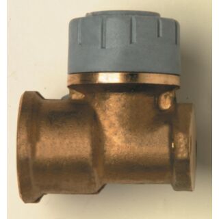 Polyplumb Push Fit Wall Plate Elbow Brass 15mm x ½