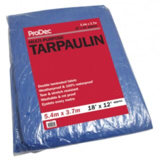 ProDec Contractor Tarpaulin Blue 3.7x5.4mtr