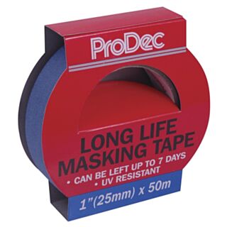 ProDec Masking Tape Long Life Blue 25mm x 50mtr