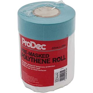 ProDec Pre Masked Polythene Dust Sheet Roll 300mm x 25mtr