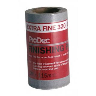 ProDec Sandpaper Finishing Paper Grey 115mm x 5mtr 320G