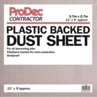 ProDec Contractor Polythene Backed Twill Dust Sheet 2.7x3.7mtr