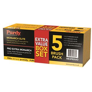 Purdy Monarch Elite &  Pro Extra Monarch Paint Brush 5pce Set