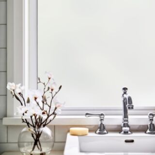 Purlfrost Frosted Bathroom Window Film White 1x2mtr