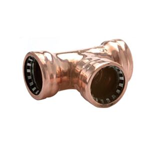 Push Fit Equal Tee Copper 15mm