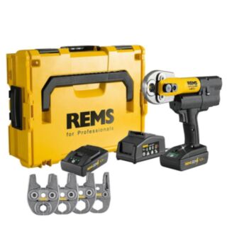 REMS Mini Press Basic Pack L 2 x 1.5Ah Lithium Ion Batteries With Pressing Ring Set 22V