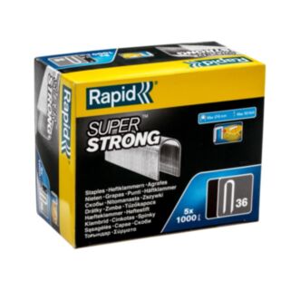 Rapid No.36 Precision Cut High Performance Steel Flat Wire Cable Galvanised Staples 14mm 1000pk