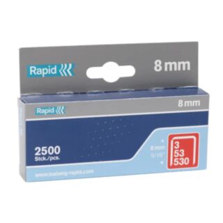 Rapid No.53 Precision Cut Fine Wire Galvanised Staples 8mm 2500pk