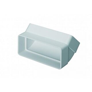 Rectangular Flat Channel Vertical 45° Bend PVC 110x54mm
