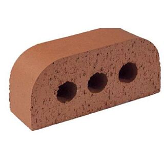 Red Double Bullnosed Perforated Engineering Brick BN2.2 65mm