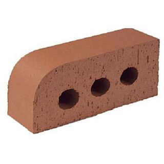 Red Single Bullnosed Perforated Engineering Brick BN1.2 65mm