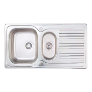 Reginox Mondello 1.5 Bowl Reversible Kitchen Sink Stainless Steel 508x950mm