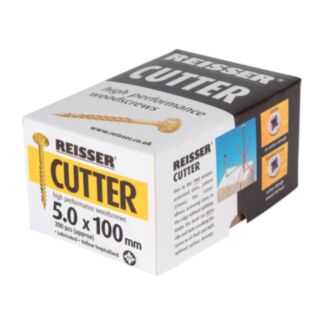 Reisser Cutter Woodscrews Countersunk Pozi Yellow 5.0x100mm 200pk