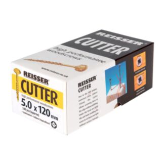 Reisser Cutter Woodscrews Countersunk Pozi Yellow 5.0x120mm 200pk