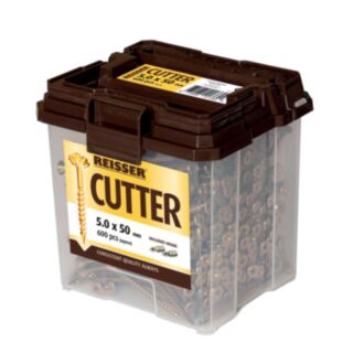 Reisser Cutter Woodscrews Countersunk Pozi Yellow Tub 5.0x50mm 600pk