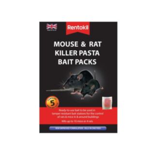 Rentokil Mouse & Rat Killer Pasta Bait Sachets 10g 5pk