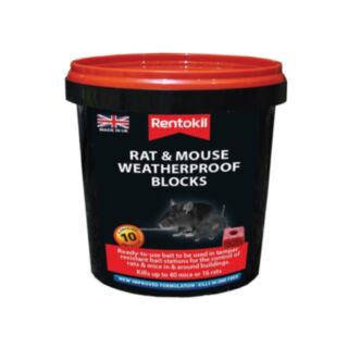 Rentokil Mouse & Rat Weatherproof Blocks Sachets 10g 10pk