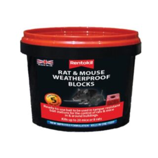 Rentokil Mouse & Rat Weatherproof Blocks Sachets 10g 5pk