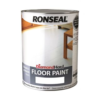 Ronseal Diamond Hard Floor Paint Satin White 2.5ltr