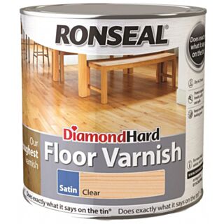 Ronseal Diamond Hard Floor Varnish Satin Clear 5ltr