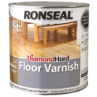 Ronseal Diamond Hard Floor Varnish Satin Dark Oak 2.5ltr