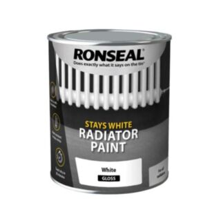 Ronseal Stays White Radiator Paint Gloss White 750ml