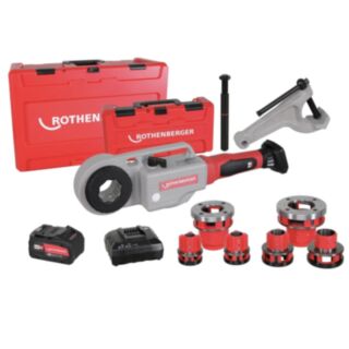 Rothenberger Supertronic 2000 E Threader With 4.0Ah Battery, Charger & BSPT Dies Set ½ To 2