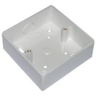 Round Cornered Pattress Box With Knockouts 1 Gang 32mm