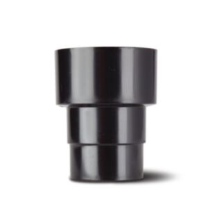 Round Downpipe Pipe Connector CI/AC Black 68mm