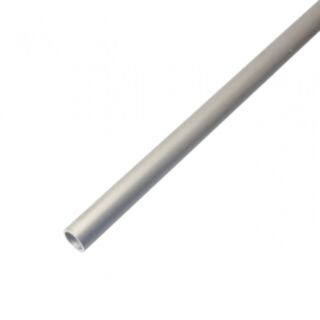 Round Tube Anodised Aluminium Silver 1x12mm x 1mtr