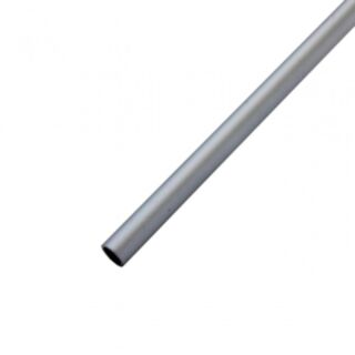 Round Tube Anodised Aluminium Silver 1x8mm x 1mtr